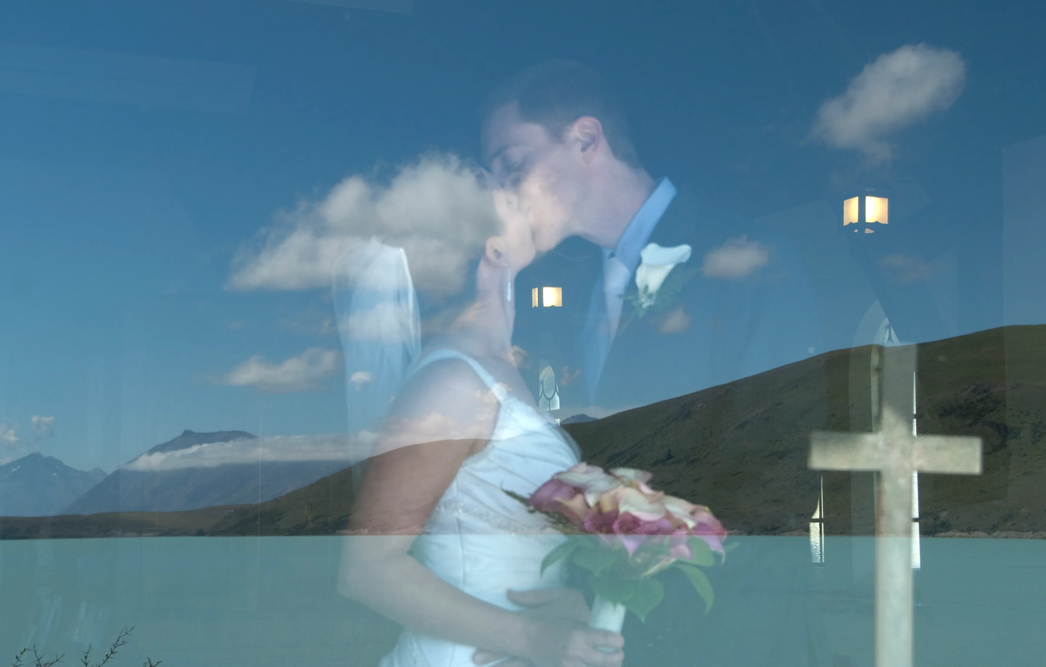 A wedding at the historic Church of the Good Shepherd, Lake Tekapo